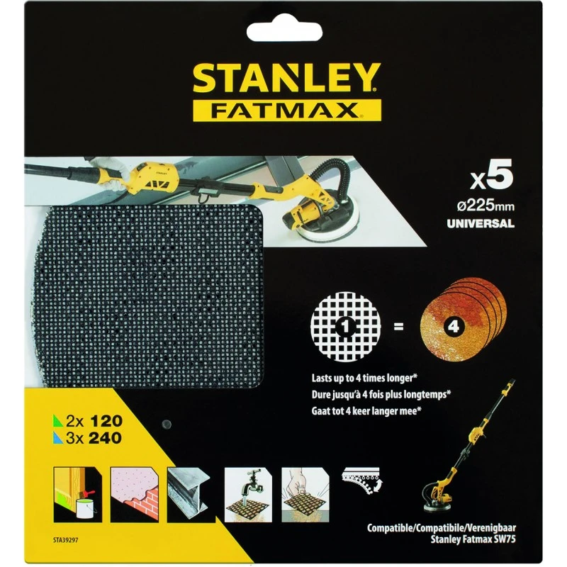 LIJAS PANEL YESO 750w 225mm DEWALT